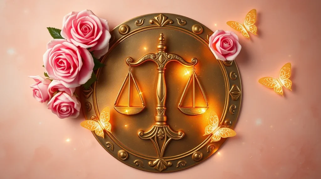A cute Libra-themed illustration